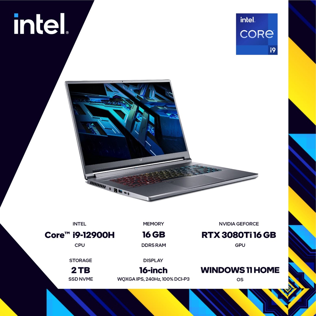 ACER Predator Triton 500SE PT516-52s i9-12900H RTX3080Ti 32G 2TB 240Hz