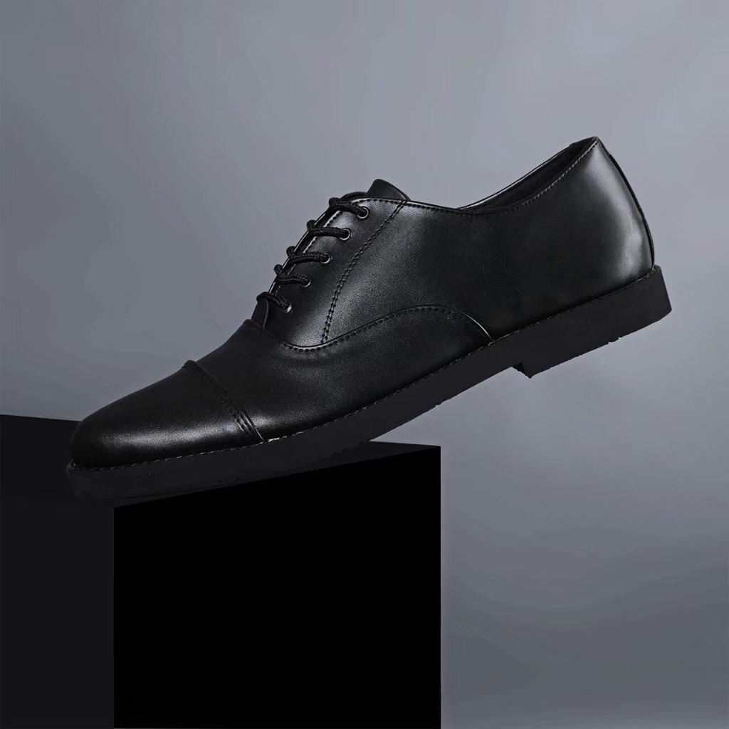 HARRISON FULL BLACK |ManNeedMe x Jack| Sepatu Oxford Pria | Pantofel Formal