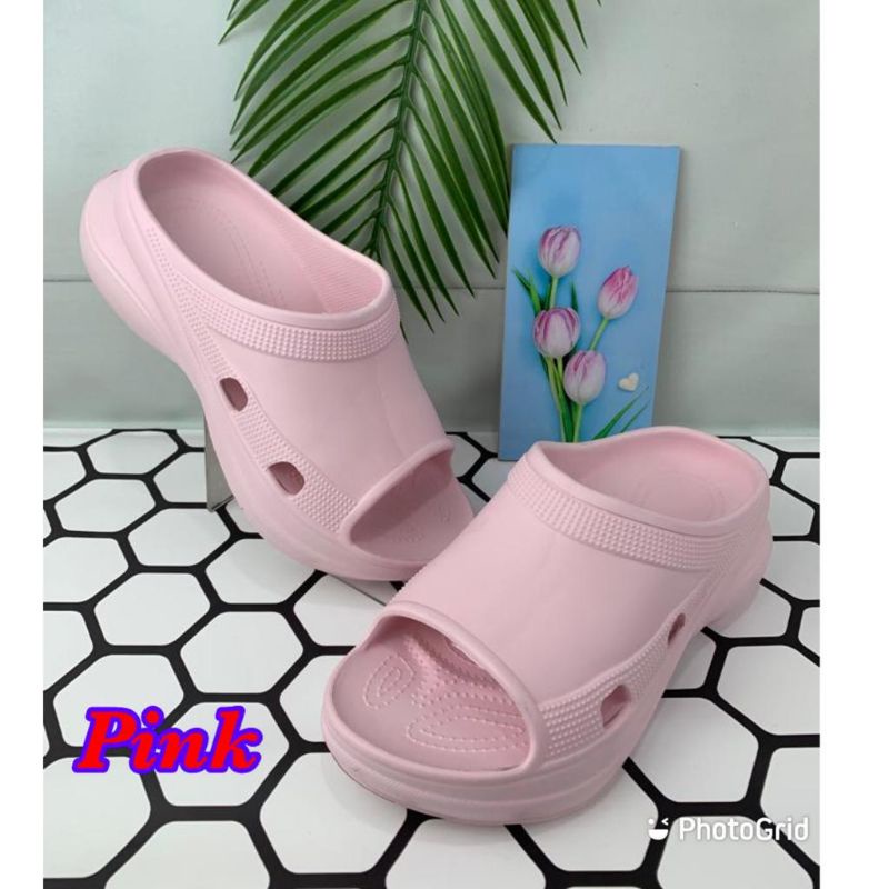 Sandal Wedges Wanita Slop Tinggi Fuji Empuk Sandal Rumah/ Sandal Style