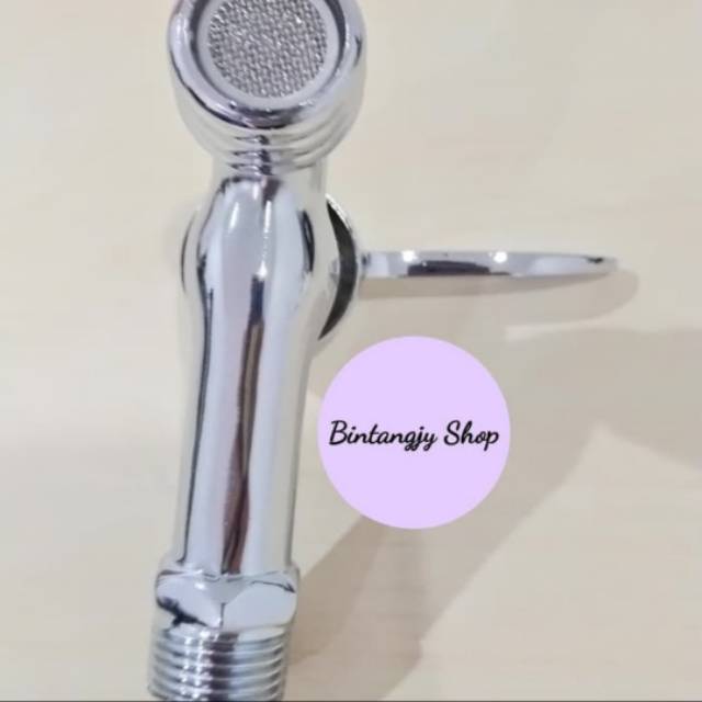 Kran tembok 1/2 inch bahan tebal kualitas baik sistem engkol keluaran air kencang untk dikamar mandi