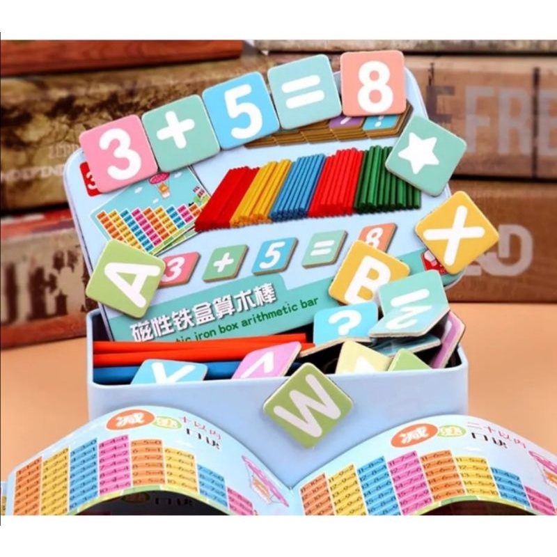 Educational Tin Box Mainan Edukasi Berhitung