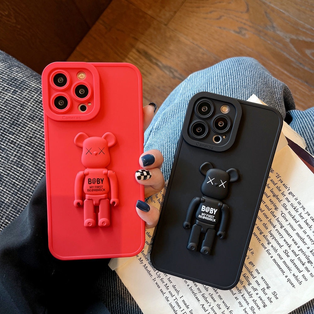 Soft Case Hp Gambar Kartun Beruang Untuk IPhone 12 / 13 / 11promax / X / Xs Max / Xr / 7 / 8plus Sbzj