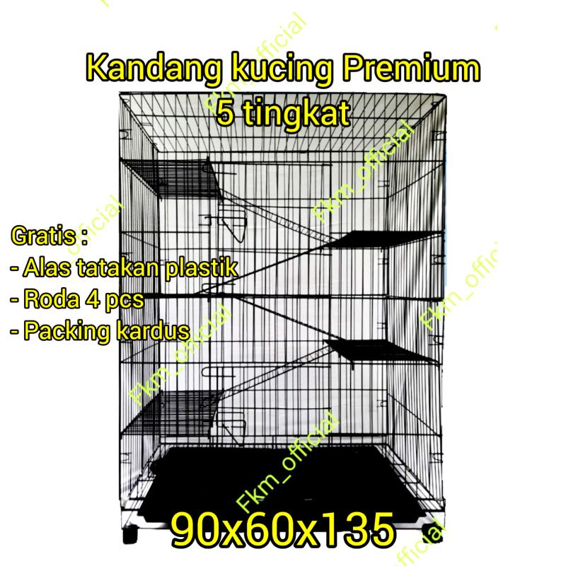 Kandang kucing tingkat 4 90x60x130