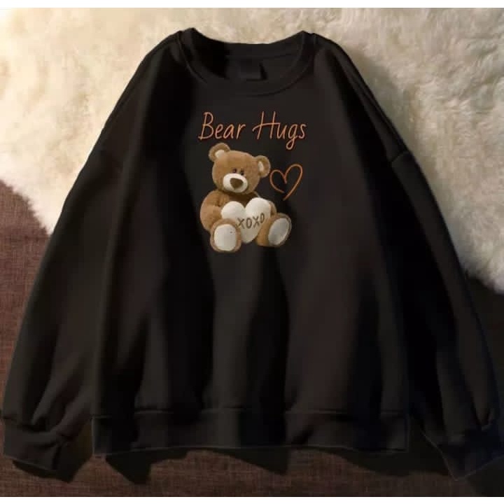 BEAR HUGS SWEATER OVERSIZE CREWNECK OBLONG WANITA