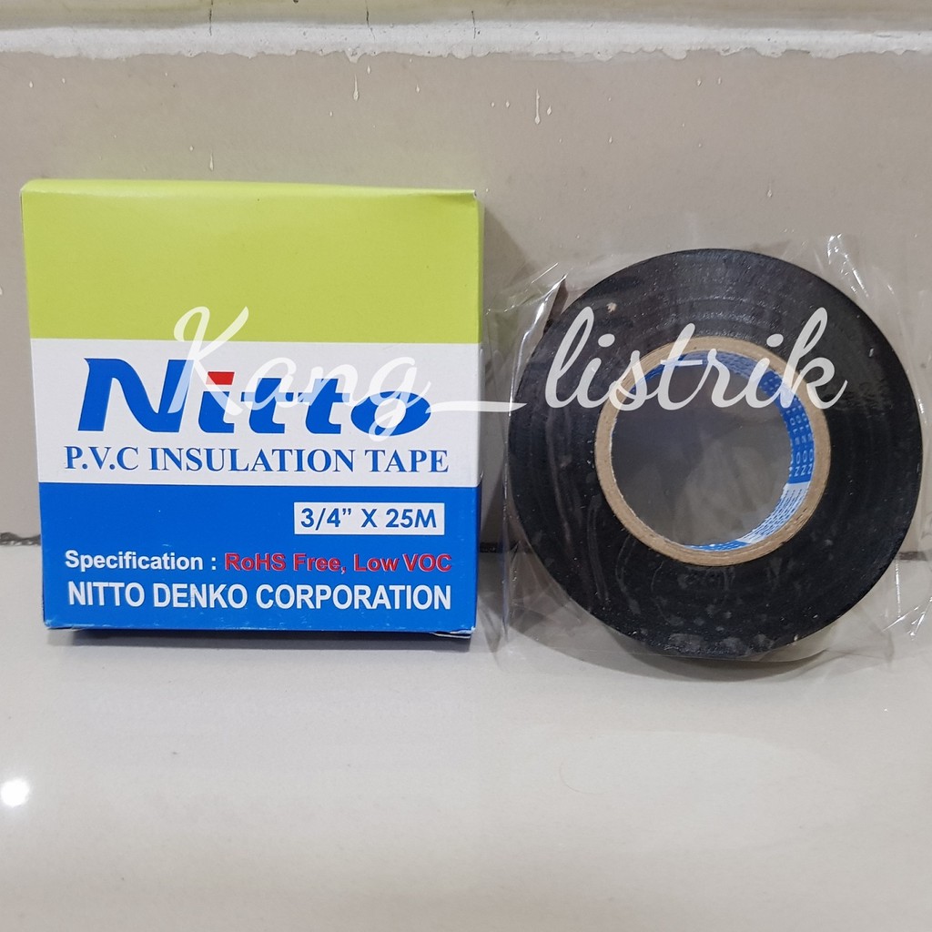 NITTO ISOLASI LISTRIK ORIGINAL / ISOLASI NITO 3/4&quot; x 25M