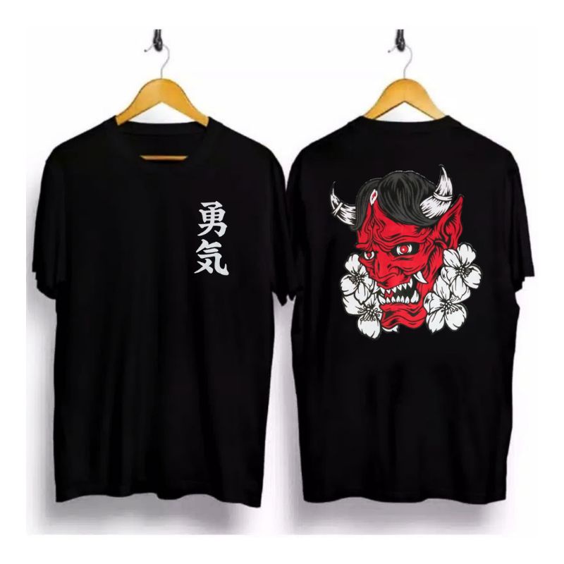 KAOS SAMURAI JEPANG/ATASAN PRIA WANITA/KAOS/KAOS DSAIN JEPANG-YONGQI HITAM