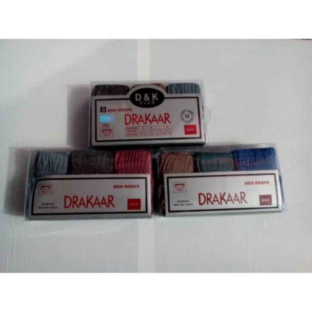 Celana Dalam Pria Drakkar  Cancut Pria 1 Box Isi 3 Pcs