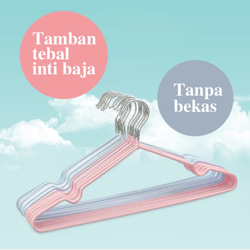 OB-002 Hanger Anak Gantungan Baju Stainless Steel Silikon