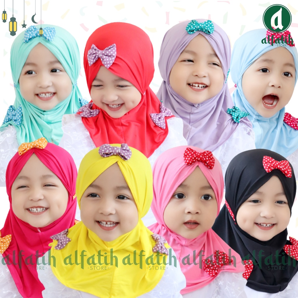 ALFATIH STORE / HIJABA ANAK CALISTA CUTE VARIASI PITA / JILBAB ANAK MURAH /HIJAB ANAK / BERGO ANAK / Kerudung Anak Jilbab Hijab Anak Bayi Perempuan / pastan baby / hijab anak / Jilbab Anak bayi Usia 0-3 Tahun Bahan Jersey Premium Nyaman Di Pakai