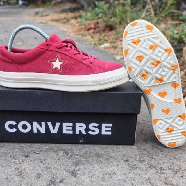 Converse One Star OX Original Rhubarb Field Orange Egret