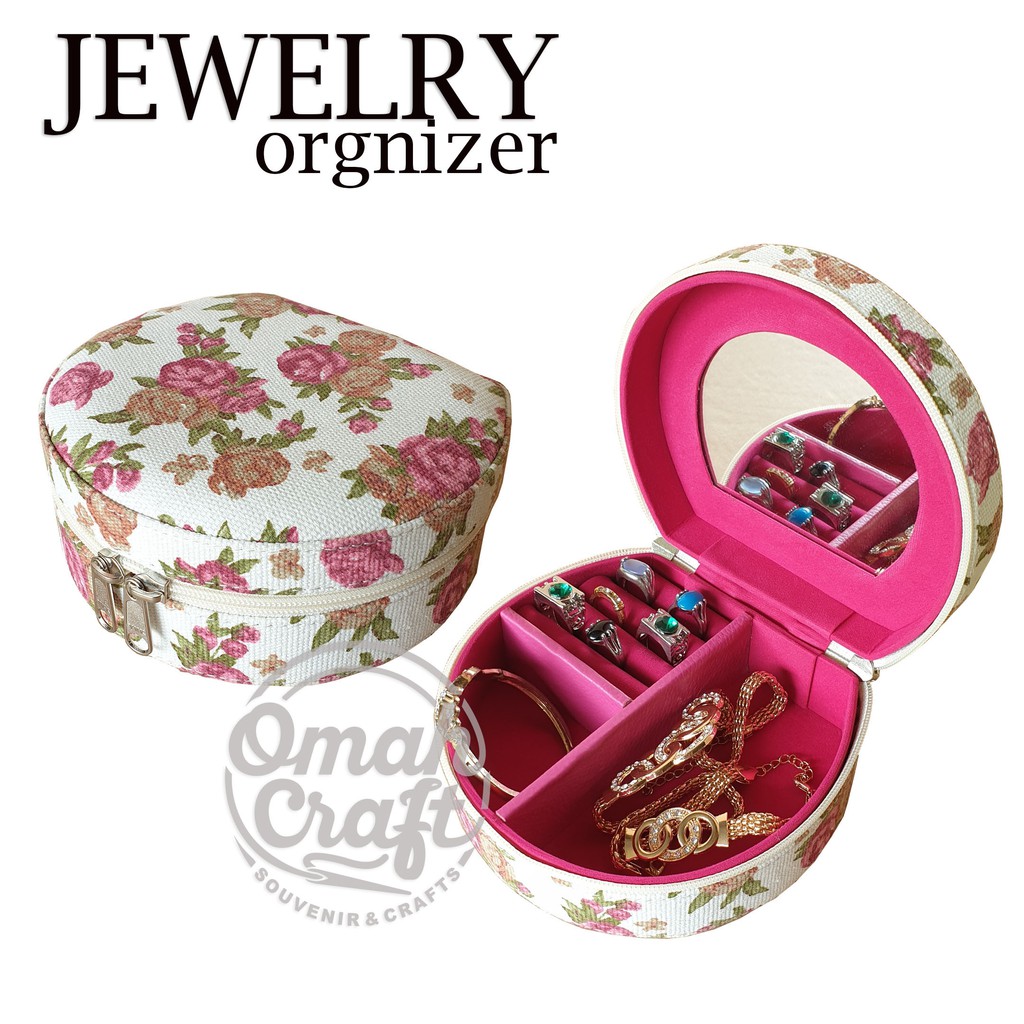 PROMO TERMURAH - Mini Jewelry Case kotak Tempat Perhiasan Cincin Gelang