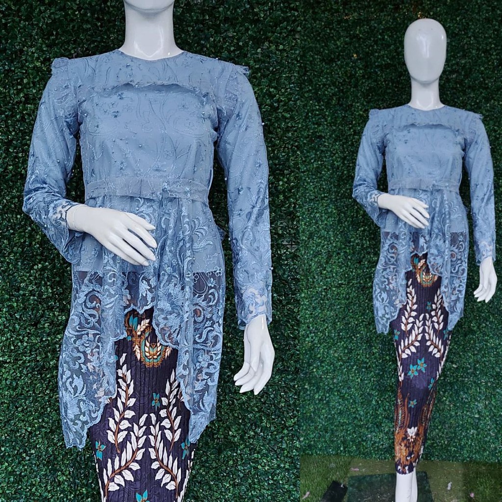 PROMO SE KEBAYA RINJANI PINQUIN / SET KEBAYA TULLE PINQUIN / SET KEBAYA TULLE BORDIR TIMBUL