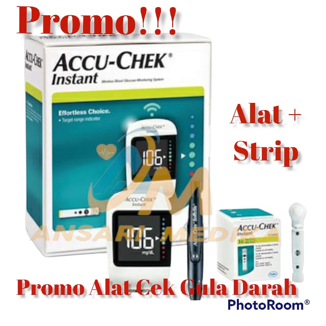 ACCU CHEK INSTAN ALAT TEST GULA DARAH BONUS 25 STRIP