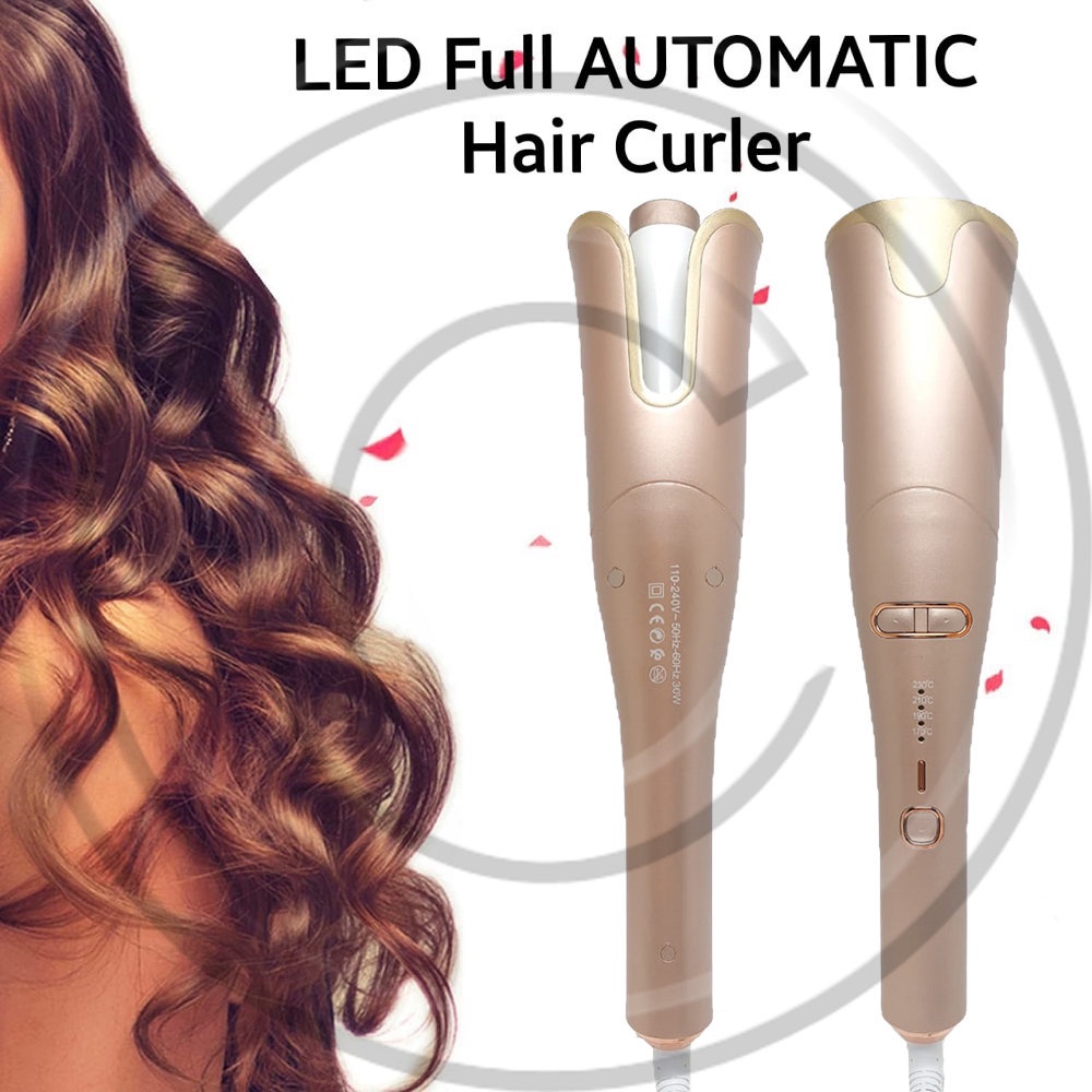 LED Full Automatic Hair Curler / Automatic Curly Hair LED Display / Keriting Rambut Otomatis - CO