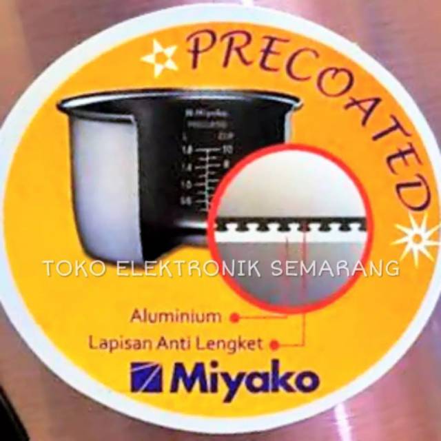 MAGICCOM MIYAKO BODY STAINLES STEEL MEMASAK MENANAK MENGUKUS NASI 3 IN 1 MCM 508 SBC MCM 507 BODY PLASTIK ANTI PANAS ANTI PENYOK UKURAN 1.8 LT