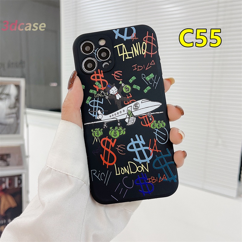 Soft Case VIVO Y21 2021 Y20 Y12S Y20S Y20i Y53 Y51 2020 Y31 2021 Y12 Y21S Y12A Y20A Y20G Y30G Y12G Y30 Y51S Y53S Y91C Y91 Y17 Y93 Y50 Y72 Y52 Y51A Y33S Y30i Y12i Y11S Y15 Y95 Y11 Y90 Y91i U10 Y70 Y1S Z3 A16 A15 A54 Cartoon Airplane Phone Case