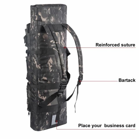 tas senjata laras panjang 120x30x12 cm airsoftgan 2 kompartemen loreng gurun camo