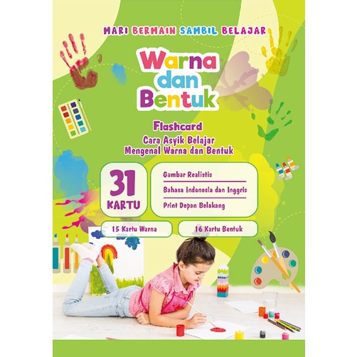 Flash Card Vidi Warna dan Bentuk - Kartu Edukasi Belajar Anak Bergambar - Konsep Studio Original