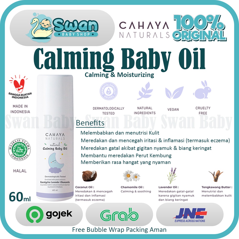 Cahaya Naturals Calming Baby Oil 60ml