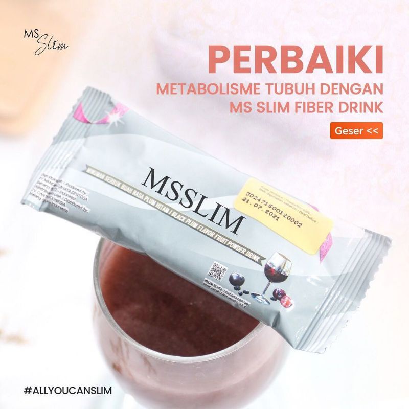 Ms Glow Ms Slim Fiber Drink