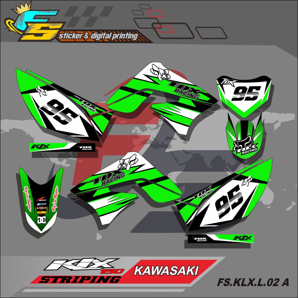 KLX STICKER STRIPING KLX 150 LAMA, S - STIKER MOTOR KLX 150 LAMA, S LIST VARIASI 02