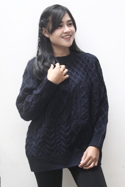 IMPORT Sweater Rajut Wool Musim Dingin Infinity Baju Winter Denish