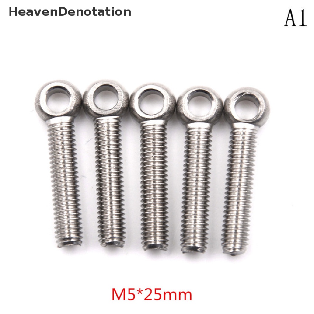 [HeavenDenotation] 5PCS Stainless Steel Machinery Shoulder Lifting Eye Bolt M5 M6 M8 M10 M12