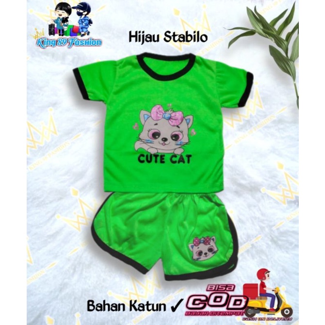 setelan anak playset#CUPA CUPS, setelan anak balita CUTE CAT, size S,M,L,XL,XXL, buat usia 0-4tahun...