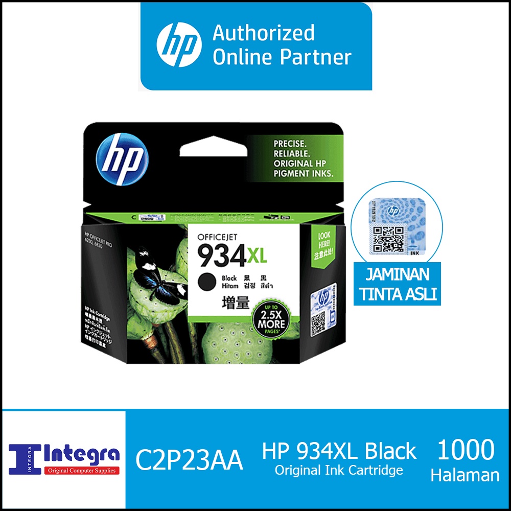 Tinta HP 934 XL Black Original Cartridge - C2P23AA