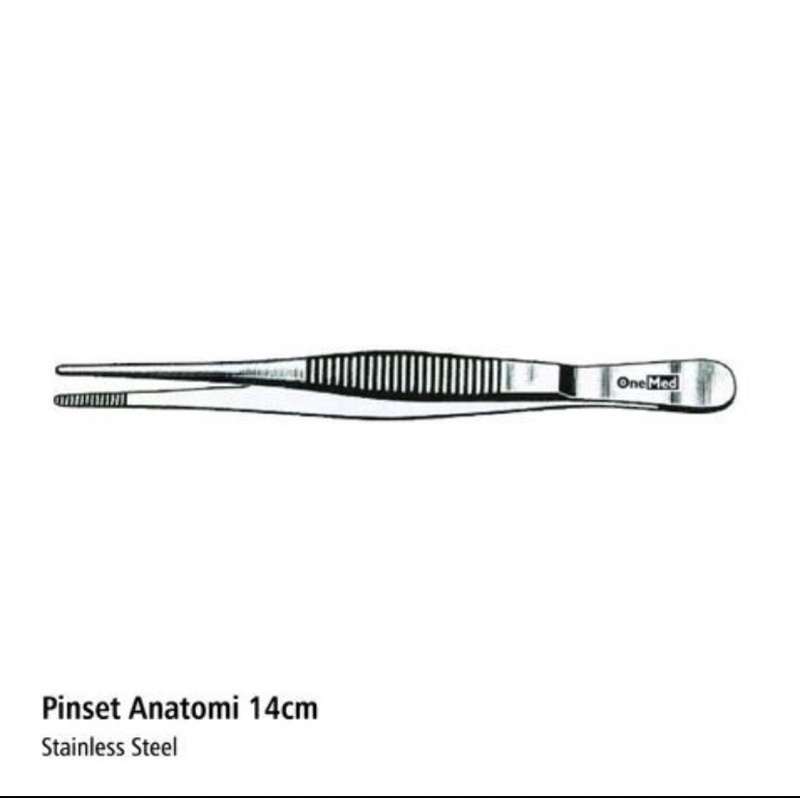 Onemed | Pinset Anatomis Stainless Steel 14 cm