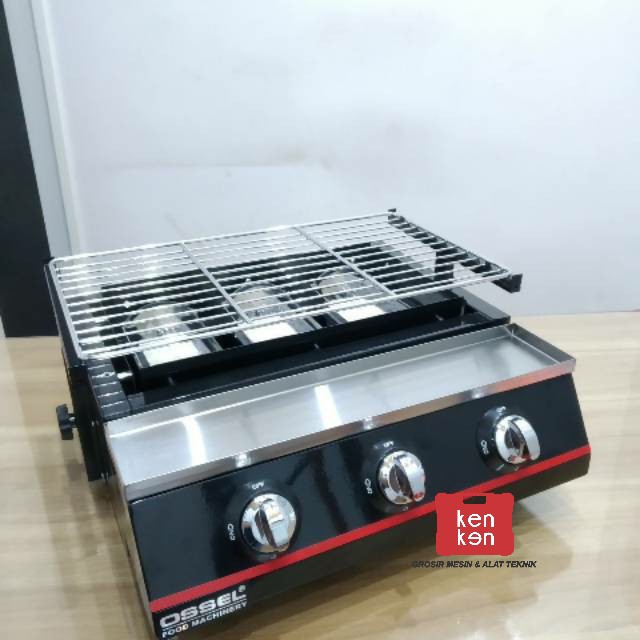 Roaster 3 Tungku Ossel Kompor Pemanggang 3 Tungku Ossel Bakaran Sosis 3 Tungku Ossel