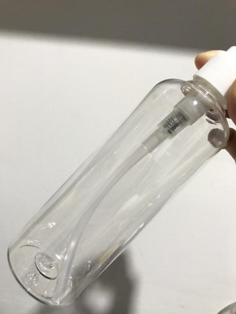 Botol Pet 250 Ml Bening Tutup Pump Putih