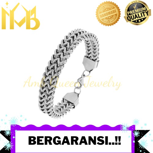 Gelang Perak Murni Pria Eksklusif