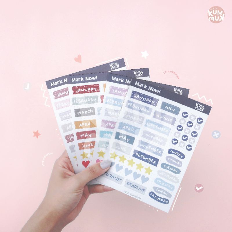 

Mark Now Stickers kumkum — Sticker Deco / Sticker Journal