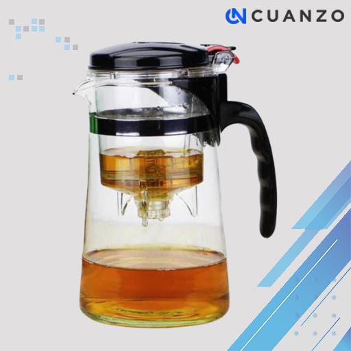 Teko Teh Chinese Teapot with Saringan Infuser 350ml 750ml / Pitcher Infuser Kaca Bening Saringan Teh Tahan Suhu Panas / Teko Air Minum Teh Kopi Thai Tea Anti Panas Unik Elegan / Ceret Pitcher Teko Air panas Bunyi Set Lengkap / Wadah Penyaji Minuman Murah