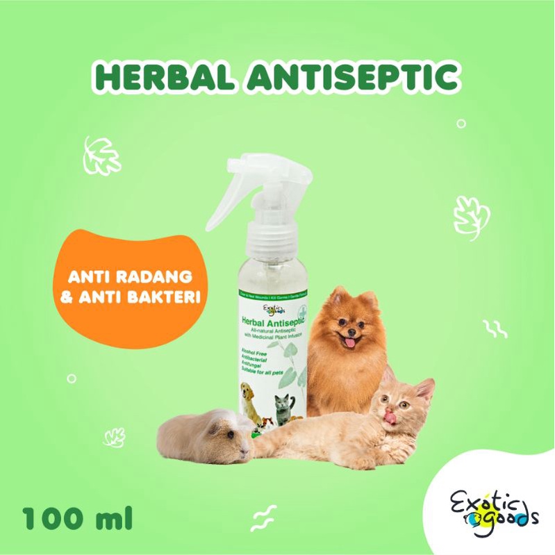 HERBAL ANTISEPTIC 100ml NON ALKOHOL ANTISEPTIK HEWAN TANPA ALKOHOL PEMBERSIH LUKA HEWAN PET ANTISEPTIC PEMBERSIH LUKA ANJING PEMBERSIH LUKA KUCING ANTISEPTIK ANJING ANTISEPTIK KUCING ANTISEPTIK NON ALKOHOL PEMBERSIH LUKA TANPA ALKOHOL POVIDINE