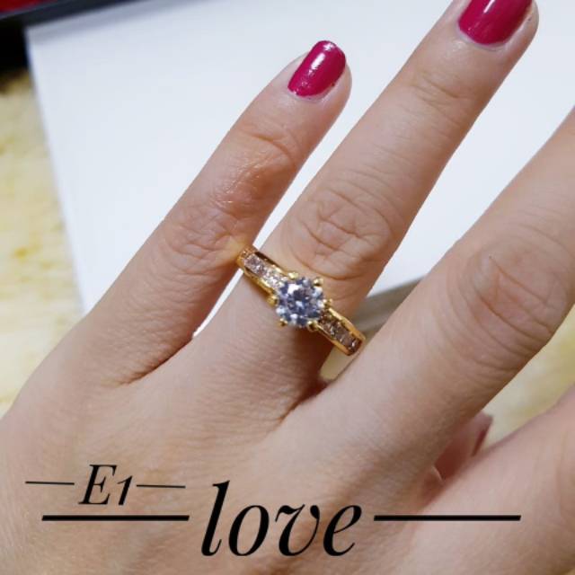 Xuping cincin lapis emas 18k 1347j