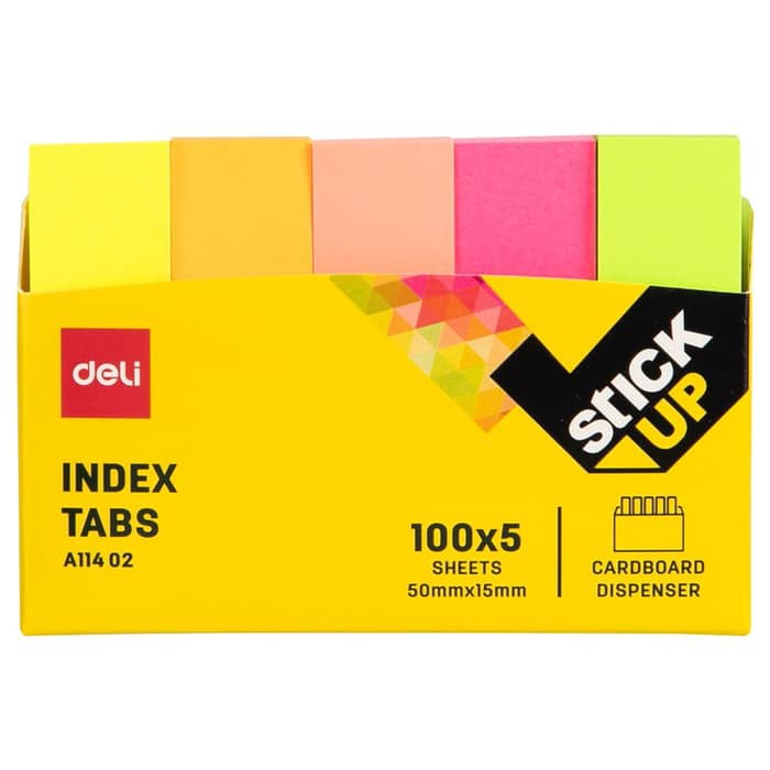 

Promo Deli EA11402 Memo Indeks - Paper Index Tabs 50×12mm 5×100sheet Keren