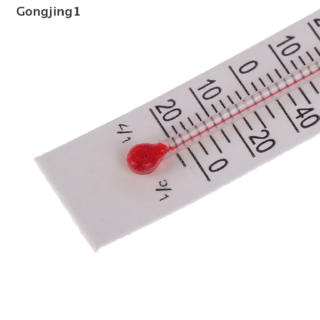 Gongjing1 10pcs / Set Miniatur Termometer Kardus 5cmX1.1cm - 20-50 Celcius Untuk Indoor