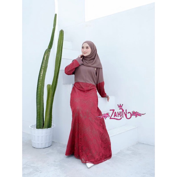 ZAHIN ORI RAYA DRESS // Gamis Itycrepe // Gamis itycrep // Gamis muslimah // Gamis brokat