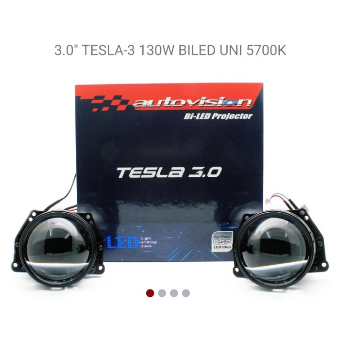 Projector BILED Autovision Tesla-3 130 Watt 5700k (Garansi 1 Tahun)