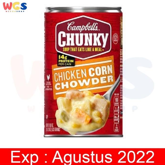 

Campbells Chunky Chicken Corn Chowder No Msg Added 18.8oz 533g - Promo