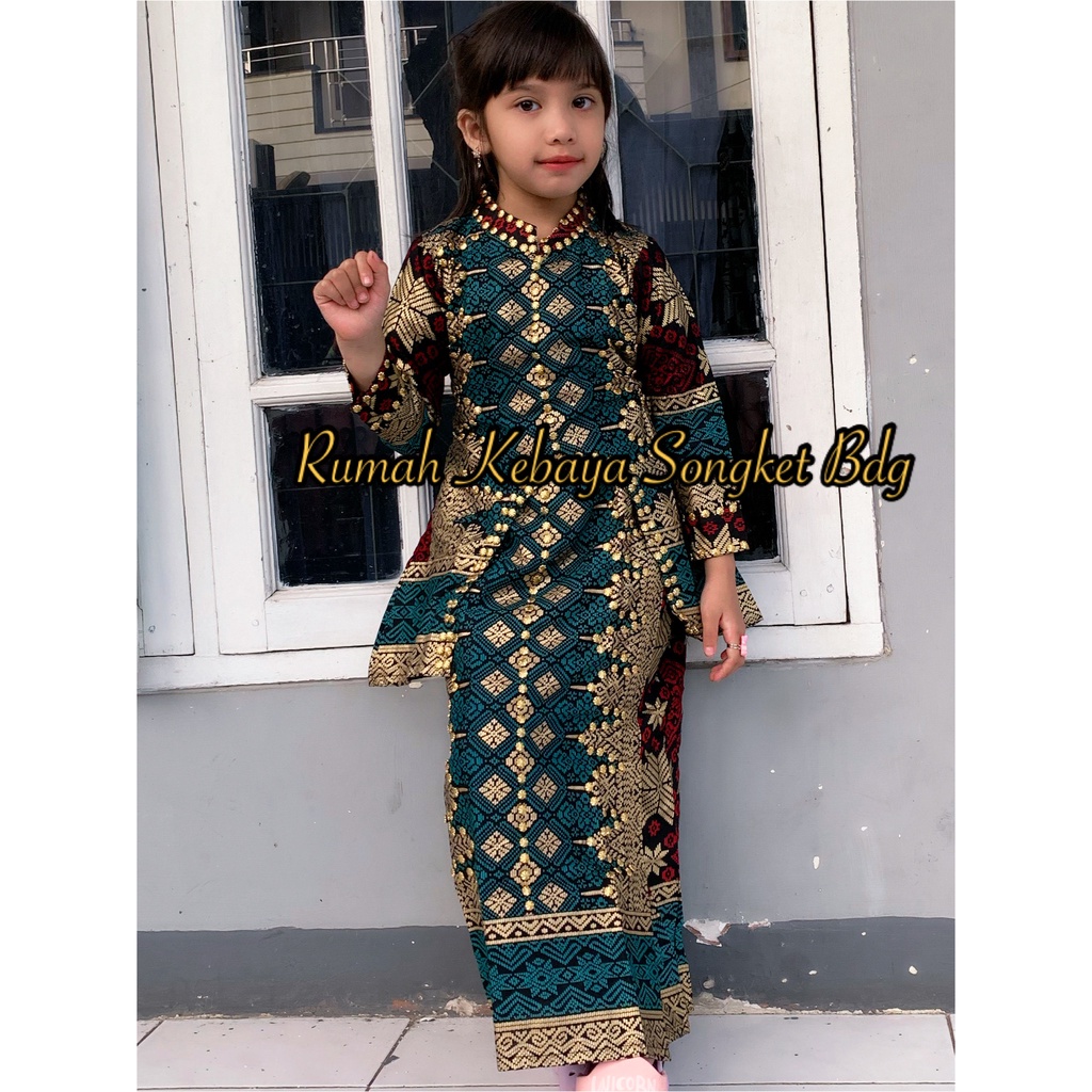 SETELAN TUNIK ANAK SONGKET DIANDRA DAN MALIKA ANAK /KURUNG BATIK JUPRI BATIK COUPLE RUMAH KEBAYA BANDUNG RUMAH SONGKET BANDUNG