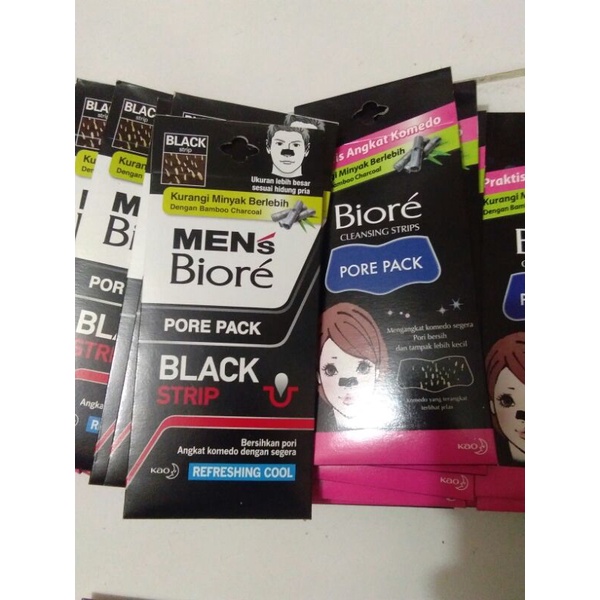 BIORE PORE PACK Cleansing Strip &amp;Black Strip isi 4 lembar