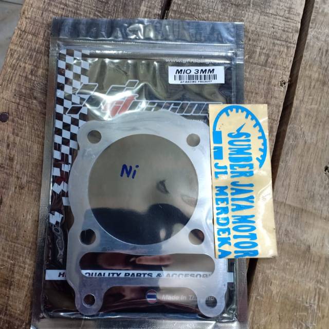 Paking blok seher mio 3mm almunium - paking mio karbu almunium 1mm 2mm 3mm