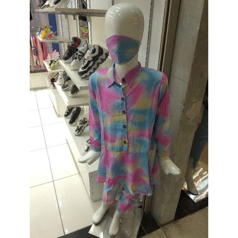 One Set Tunik Tie Dye Anak Perempuan
