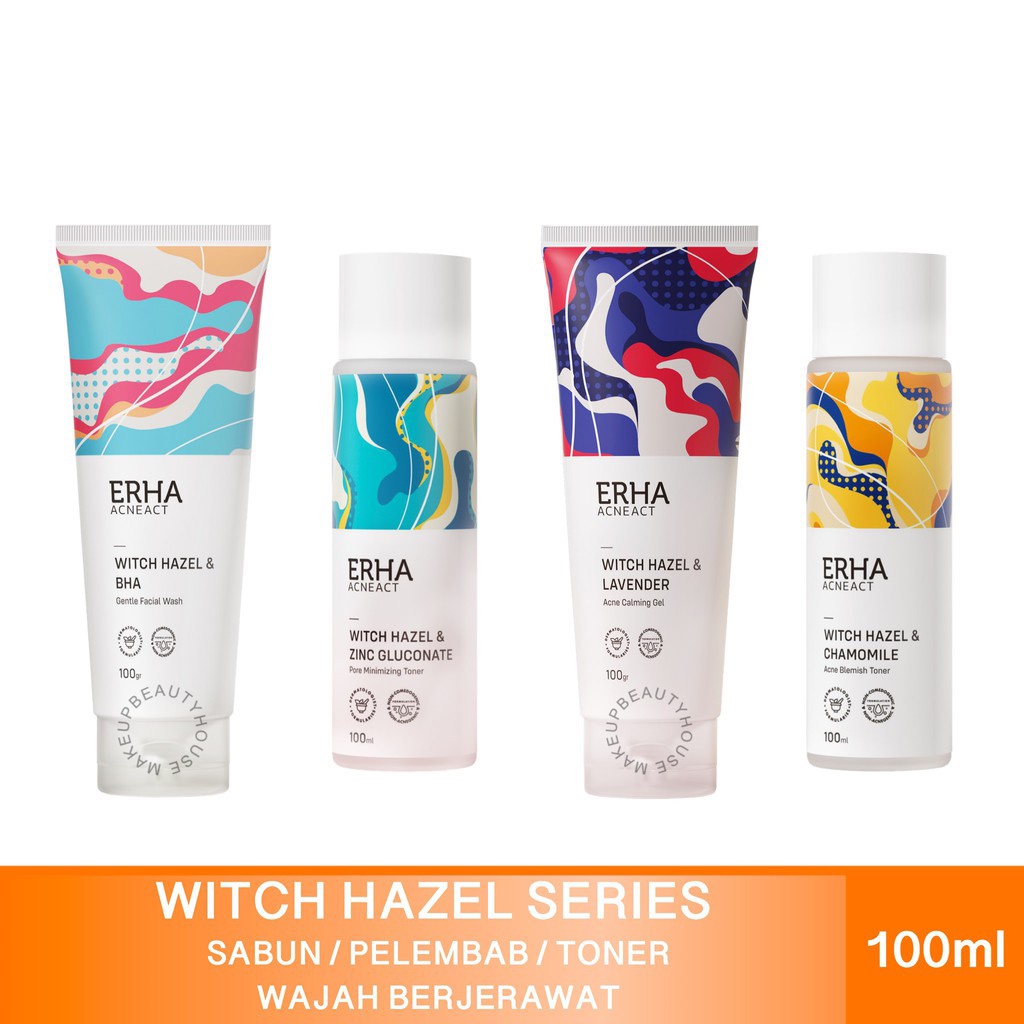 ERHA AcneAct Witch Hazel Series[Face Wash/Calming Gel/Toner]