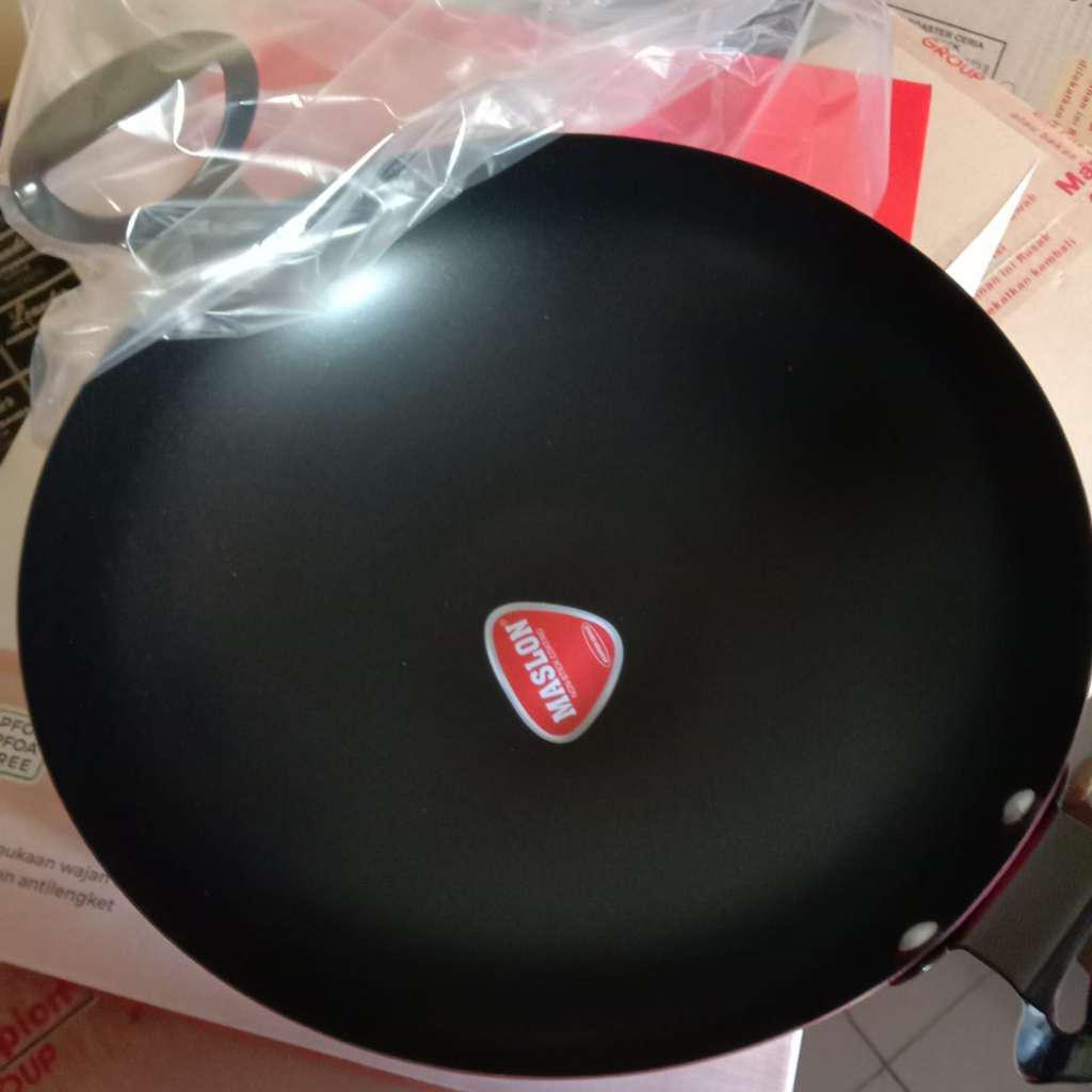 Wajan Anti Lengket Wonder Wok 27 Cm Besi Baja Penggorengan Alat Masak Peralatan Dapur Maspion