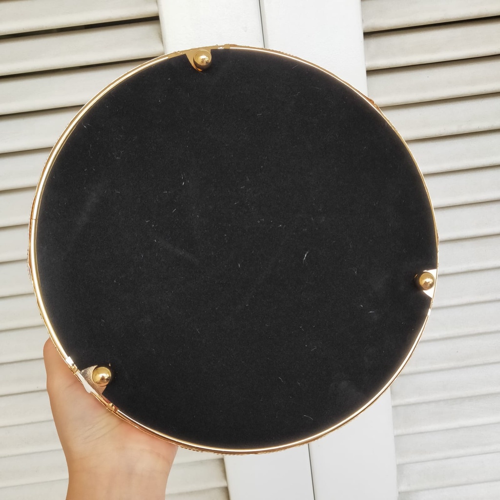European Luxury Gold Tray / Pajangan Nampan Bulat Timur Tengah / Dekorasi Home Decoration