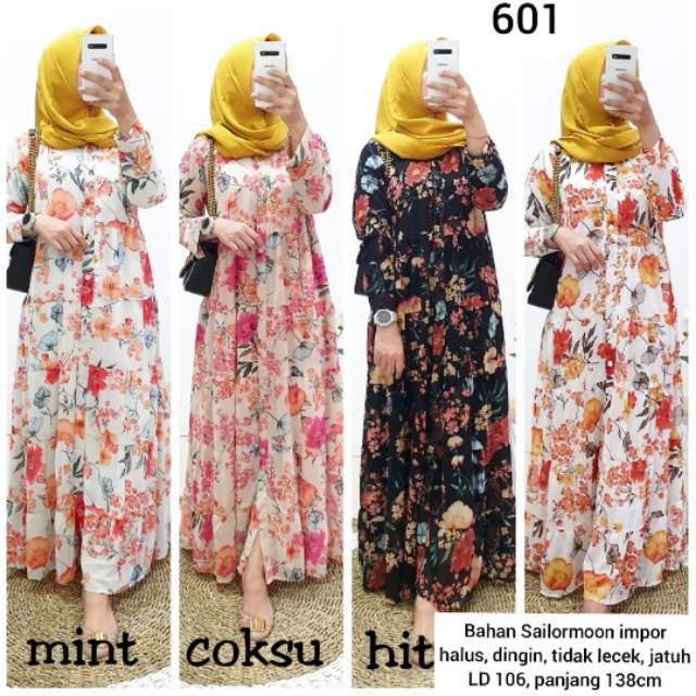 Sejlormoon dress / Nagita Dress / Dress Flower / Dress BKK tanpa Puring /Dress Nagita